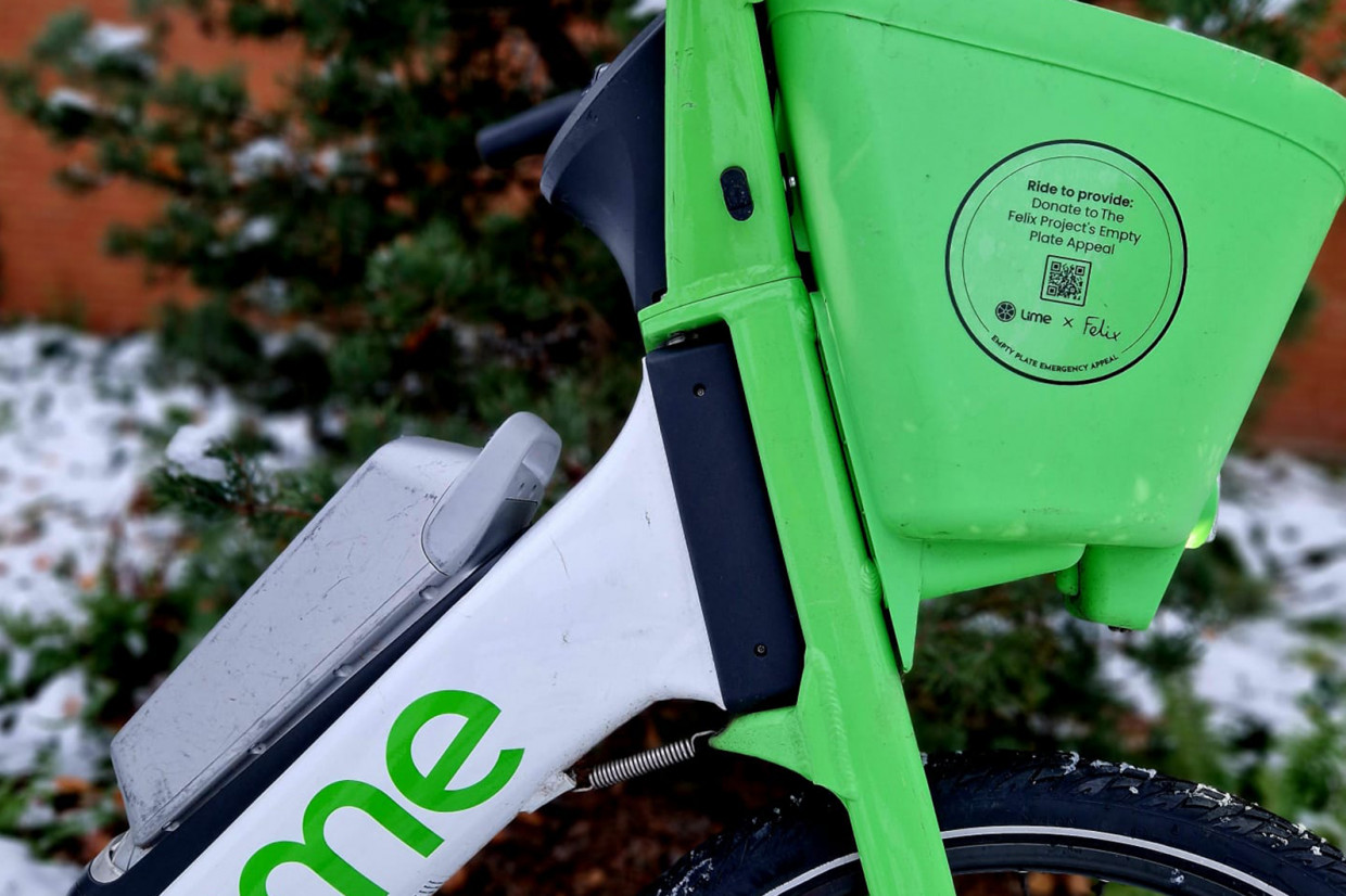 Lime to use pedal power to help provide food to Londoners
